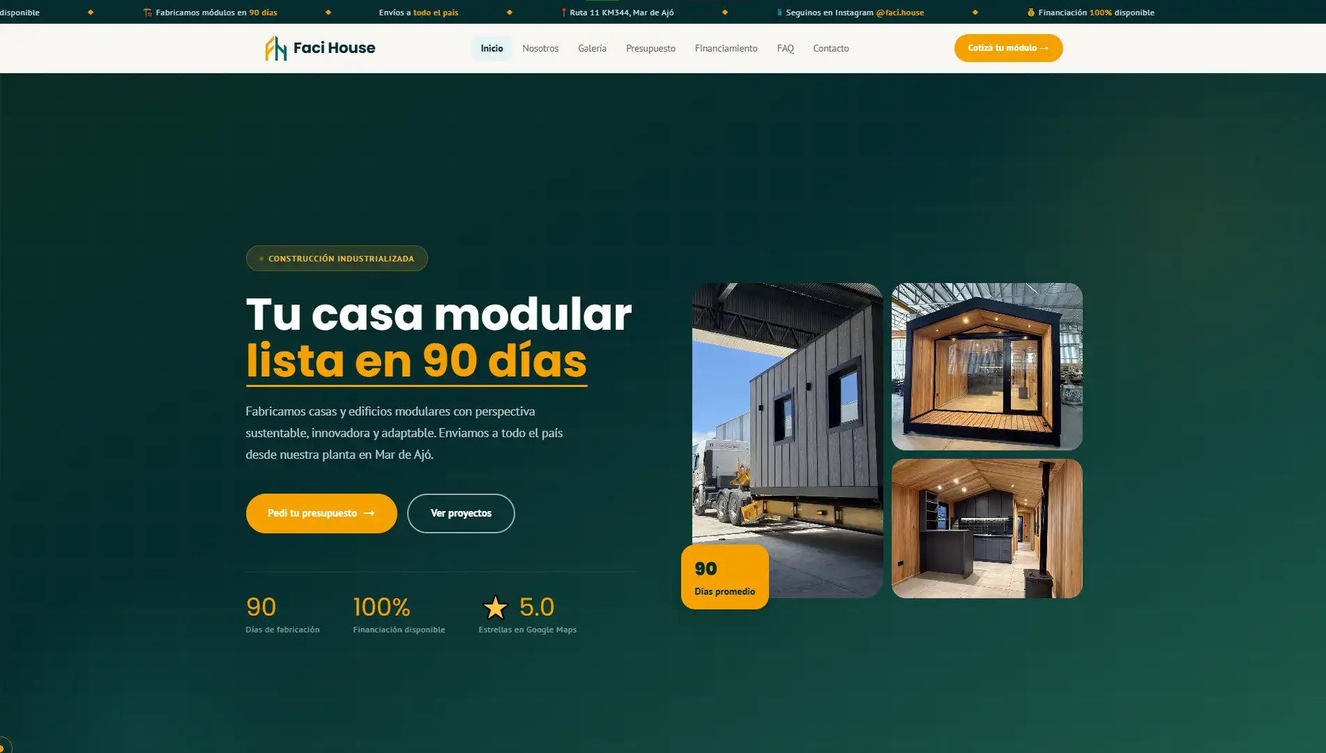 Faci House – sitio web